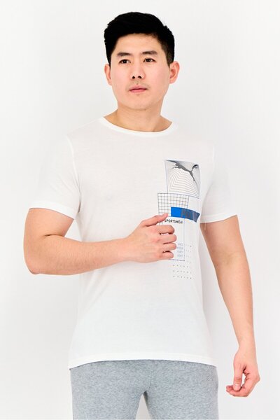 Puma Men Sportswear Fit Short Sleeves Outdoor T-shirt, White
