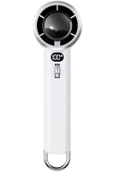 Generic مروحة توربو محمولة باليد لتبريد أشباه الموصلات وبطارية 3000 مللي أمبير في الساعة وسرعة رياح 100 درجة