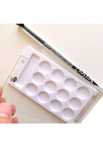 Sanathobi Kapaklı Minik Palet, piknik palet, saklama Kutusu, 13 bölmeli 12x7cm-10 Adet