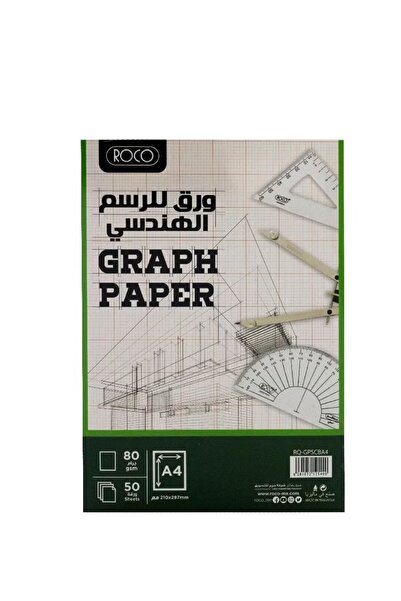 Roco Graph Pad 10x10 mm Quad Size A4 White