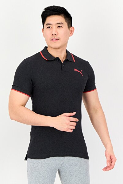 Puma قميص بولو رجالي One8 Slim Fit بأكمام قصيرة وشعار العلامة التجارية للأنشط...