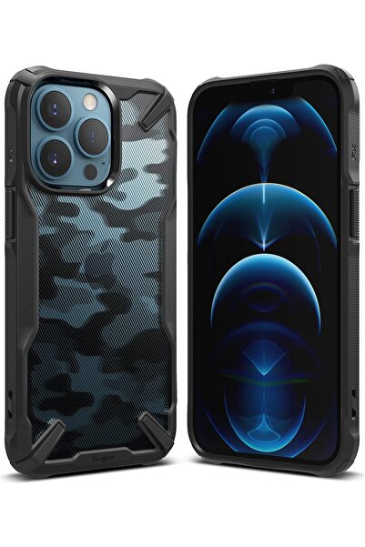 Ringke غطاء حماية لجهاز iPhone 13 Pro Max | سلسلة Fusion-X | أسود مموه