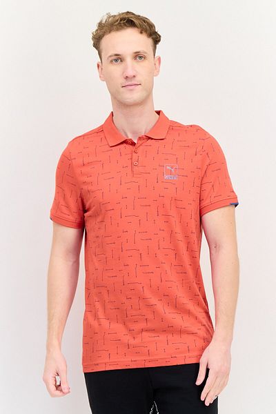 Puma x One8 Men Slim Fit Short Sleeve Outdoor Polo Shirt, Red