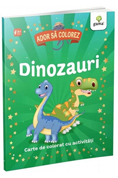 Editura Gama Ador sa colorez. Dinozauri. Carte de colorat cu ac