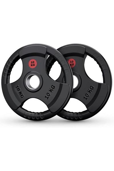 Alcoach Rubber Olympic Weight Plates for Gym, 20 Kg Olympic Grip Plates
