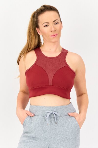 Puma Women Non Padded Training Sports Bra, Maroon