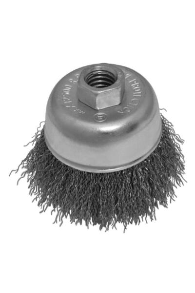 Dewalt pot brush, corrugated steel wire, M14, 100mm
