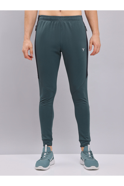 Technosport By Styli Men Contrast Side Panel Slim Fit Track Pants