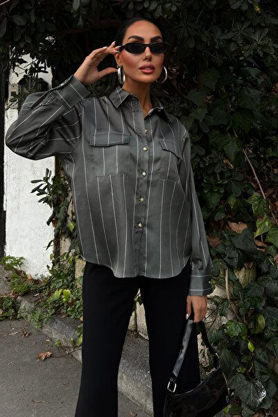 Lijuri Σατέν Premium ριγέ πουκάμισο 3411 R10-A-K5