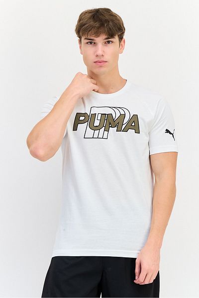 Puma Men Regular Fit Short Sleeves Outdoor T-shirt, White
