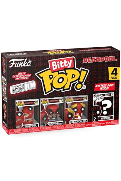 Funko Set 4 figurine Bitty POP! Deadpool - Dinopool, Barista, Senator Roman, Figurină Surpriză