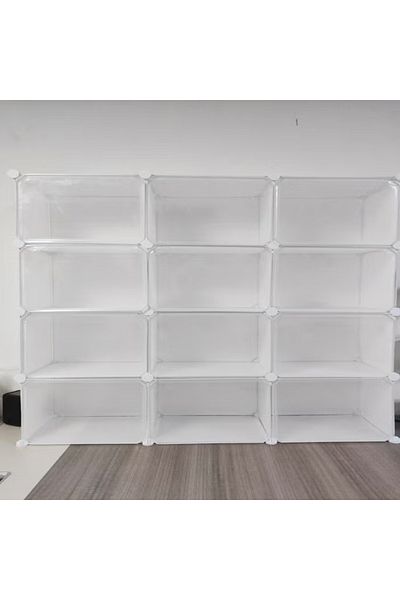 Raffine Modern Stylish Multi-Steps Durable Dustproof Plastic Shoe Organizer Rack Display Shoe Cabinet