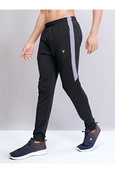 Technosport By Styli Men Contrast Side Panel Slim Fit Track Pants