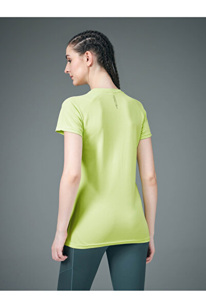 Technosport By Styli Women Green Marble Print T-Shirt