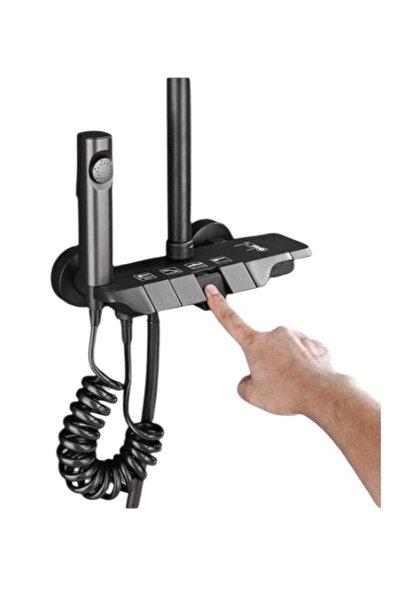 tekno popüler Piyano Robot Duş Seti Yağmur Tepe Banyo Prinç