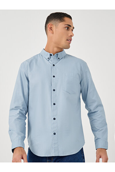 Styli Button Down Collar Regular Fit Oxford Shirt