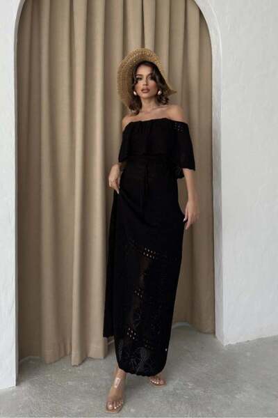 Lijuri فستان بيلا الشبكي بدون حمالات 2713-0025