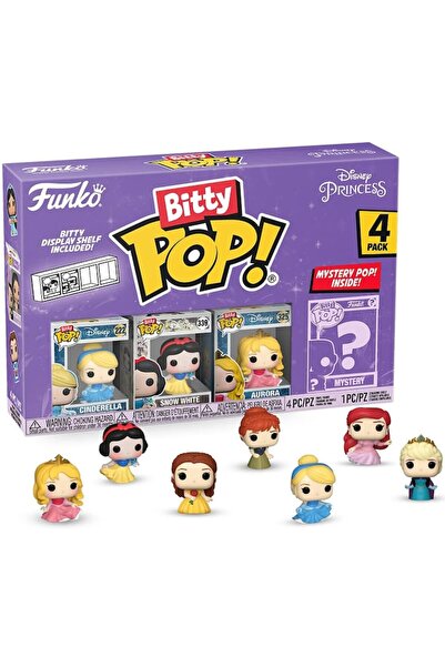 Funko Set 4 figurine Bitty POP! Disney Princess - Cinderella, Snow White, Aurora, surprise figure