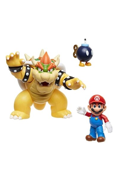 Super mario Set figurine Mario vs. Bowser Lava Battle, World of Nintend, 6-15cm