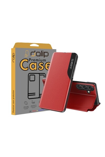 dalip Husa Smart Fold Dalip, pentru Xiaomi Redmi 10 2021/2022, Premium TPU, Rosu