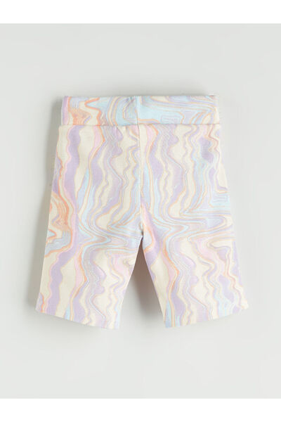LC Waikiki Quality Parts from Celebi Store |   Batik Patterned Girl's Short Leggings with Elastic Waist