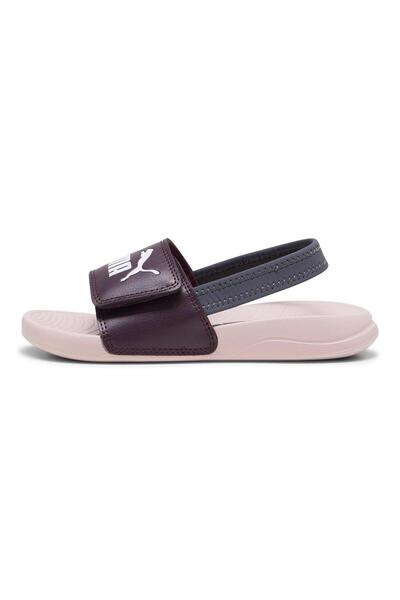 Puma Popcat 2.0 Back Strap Closure Slippers - Midnight Plum/White/Mauve Mist