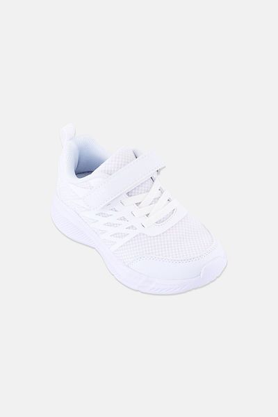 RBX Toddlers Boy Velcro Closure School Shoes, White