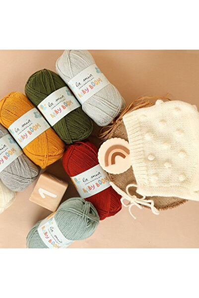 Lamia La Mia Baby Boom Army Green Hand Knitting Yarn - 410