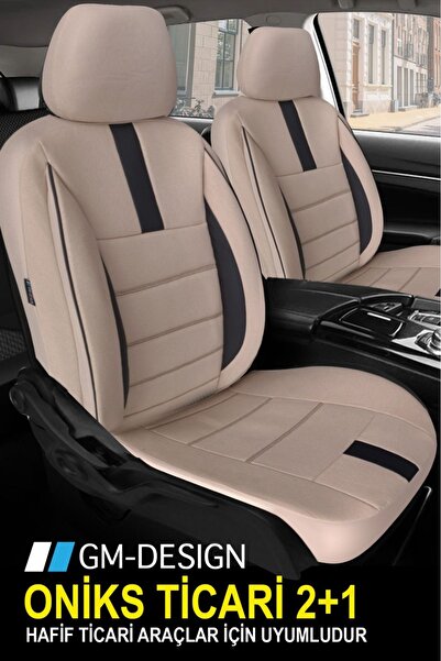 GM-DESIGN Onyx Beige Hand Feather Universal Commercial Car Seat Cover (DOBLO-CADDY-BERLINGO-DOKKER-COURIER-KANGOO)