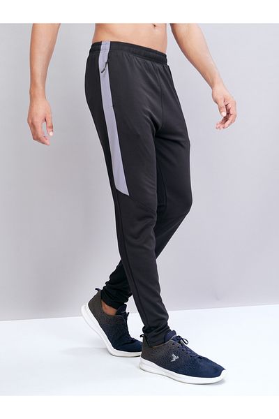 Technosport By Styli Men Contrast Side Panel Slim Fit Track Pants