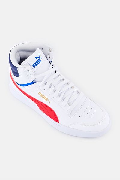 Puma Kids Boy Shuffle Mid Lace Up Outdoor Shoes, White