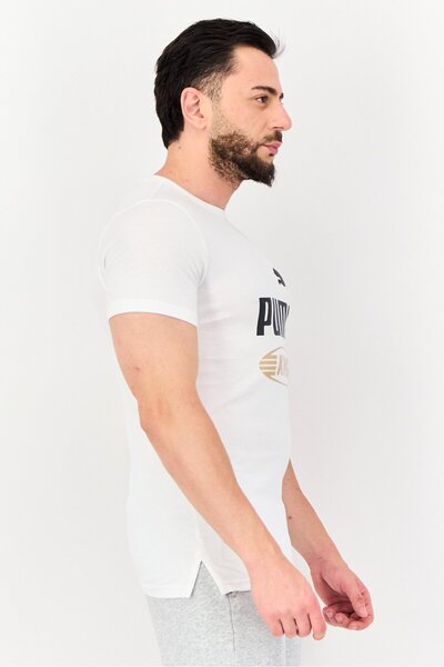 Puma Men Slim Fit Short Sleeve Outdoor T-Shirts, White