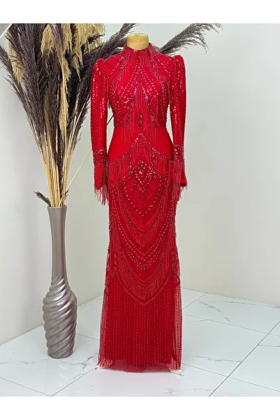Surikka Tasseled Olivia Hijab Evening Dress