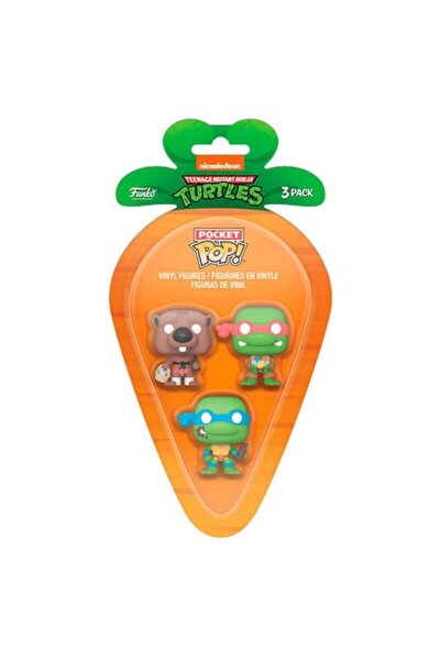 Funko Set 3 piese Carrot Pocket Pop!: Țestoasele Ninja - Leonardo, Raphael, Splinter, Mu