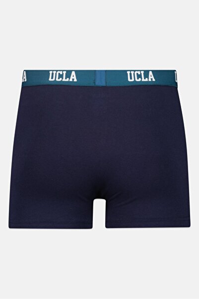 UCLA Men Brand Logo 3 Pack Boxer Trunks, Navy