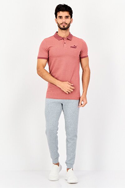 Puma Men Slim Fit Short Sleeves Outdoor Polo Shirt, Rust Brown