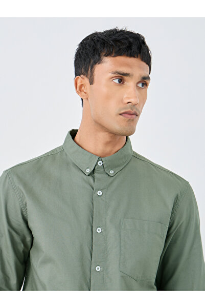 Styli Button Down Collar Regular Fit Oxford Shirt