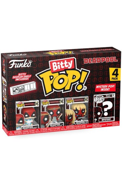 Funko Set 4 figurines Bitty POP! Deadpool - Sleepover, Larp, Heavy Metal, Surprise Figure