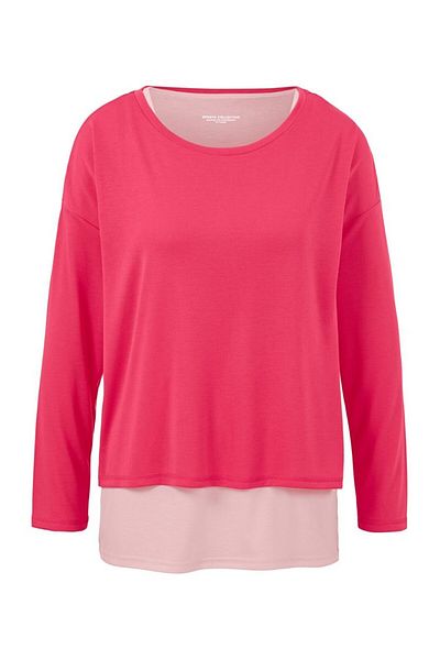 Tchibo Women Sportswear Fit Long Sleeve 2 In 1 Training Top, Pink