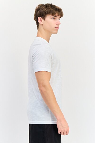 Puma Men Sportswear Fit Graphic Print Short Sleeves Training T-Shirt, White