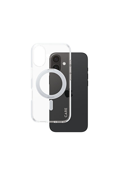 Panzer Glass CARE بواسطة PanzerGlass iPhone 16 Feature Kickstand & MagSafe - حافظة فضية