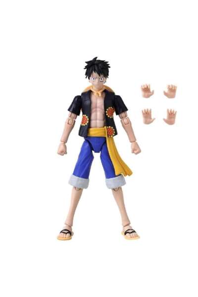 BANDAI Figurina Anime Heroes, Bandai, One Piece, Luffy Dressrosa, 17 cm, Multicolor