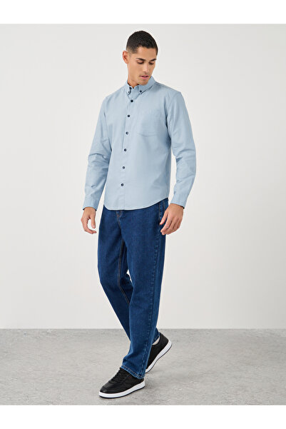 Styli Button Down Collar Regular Fit Oxford Shirt