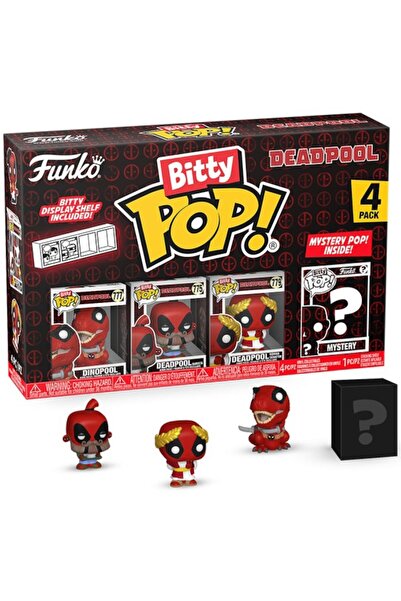 Funko Set 4 figurine Bitty POP! Deadpool - Dinopool, Barista, Senator Roman, Figurină Surpriză