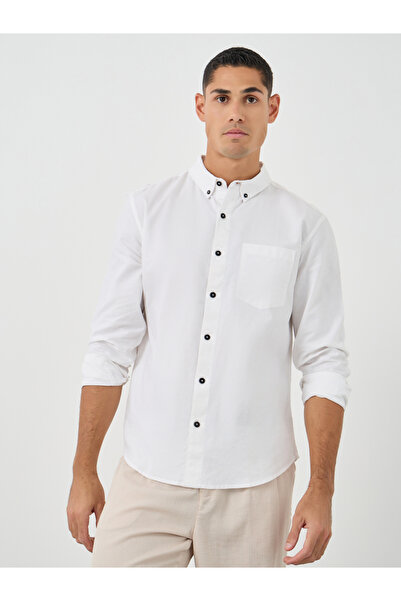 Styli Button Down Collar Regular Fit Oxford Shirt
