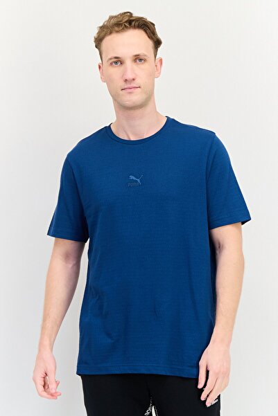 Puma x One8 Men Sportswear Fit Short Sleeves Outdoor T-Shirt, Sea Blue