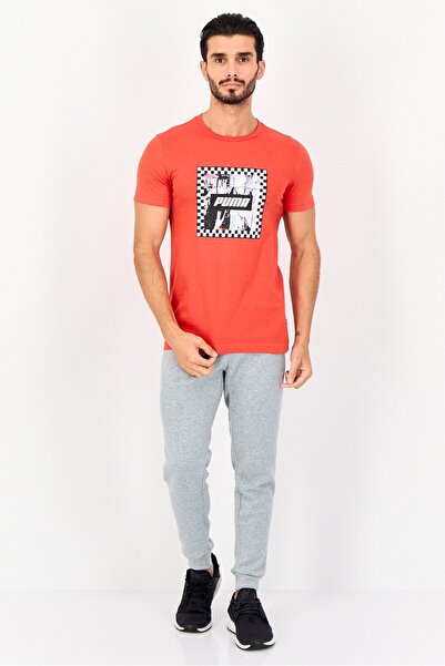 Puma Men Slim Fit Short Sleeves Outdoor T-Shirt, Red