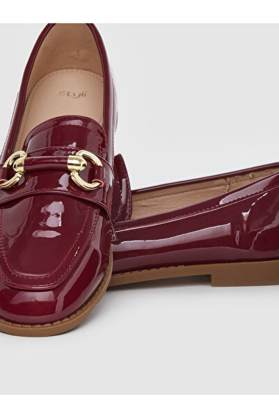 Take Two By Styli Women Black Metallic Strip Detail Flat Sandals