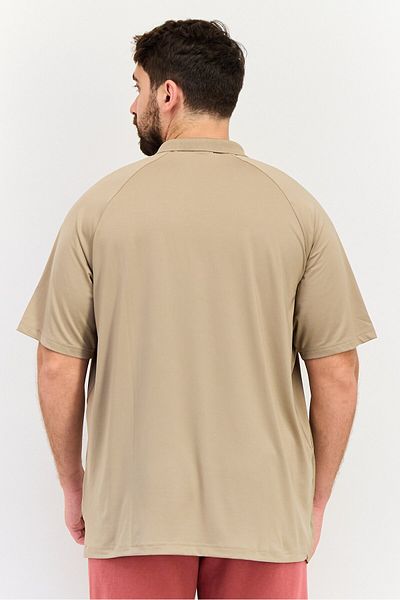 Puma x One8 Men Sportswear Fit Short Sleeves Outdoor Polo Shirt, Taupe