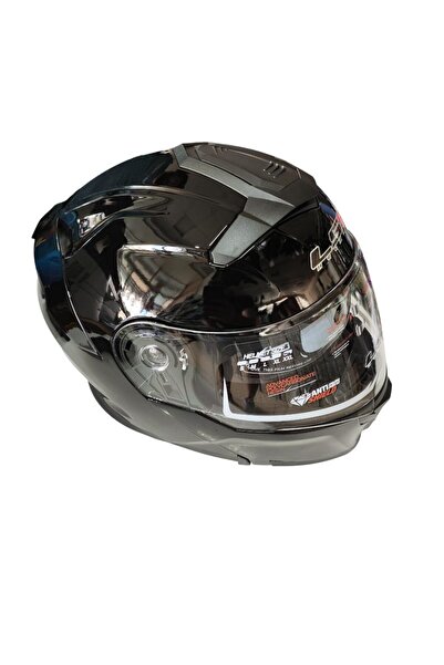 CTVR Ls5 Helmets Çeneden Açılır Kask Vizörlü Parlak Siyah